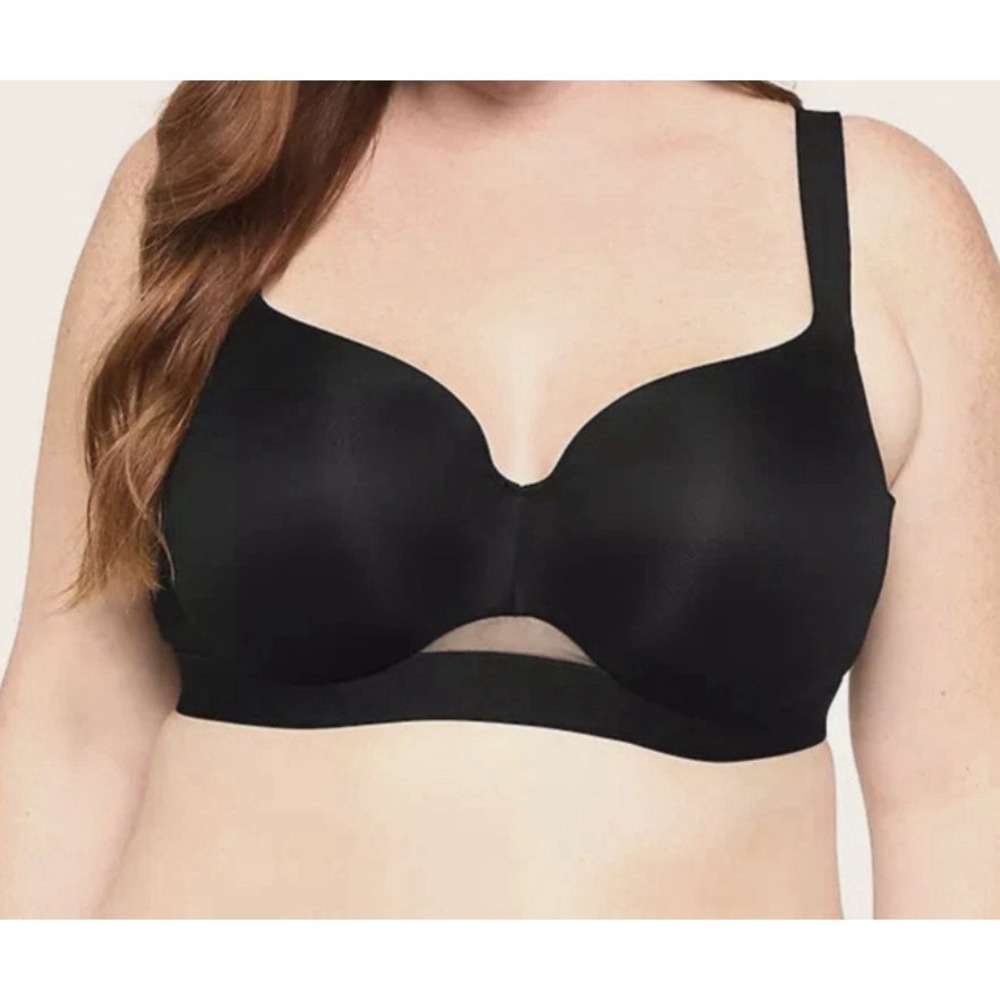 Cacique Totally Smooth Lightly Lined Balconette Bra 42D Deep Plum NWT